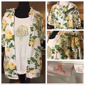 2pc Quacker Factory tank & short sleeve jacket